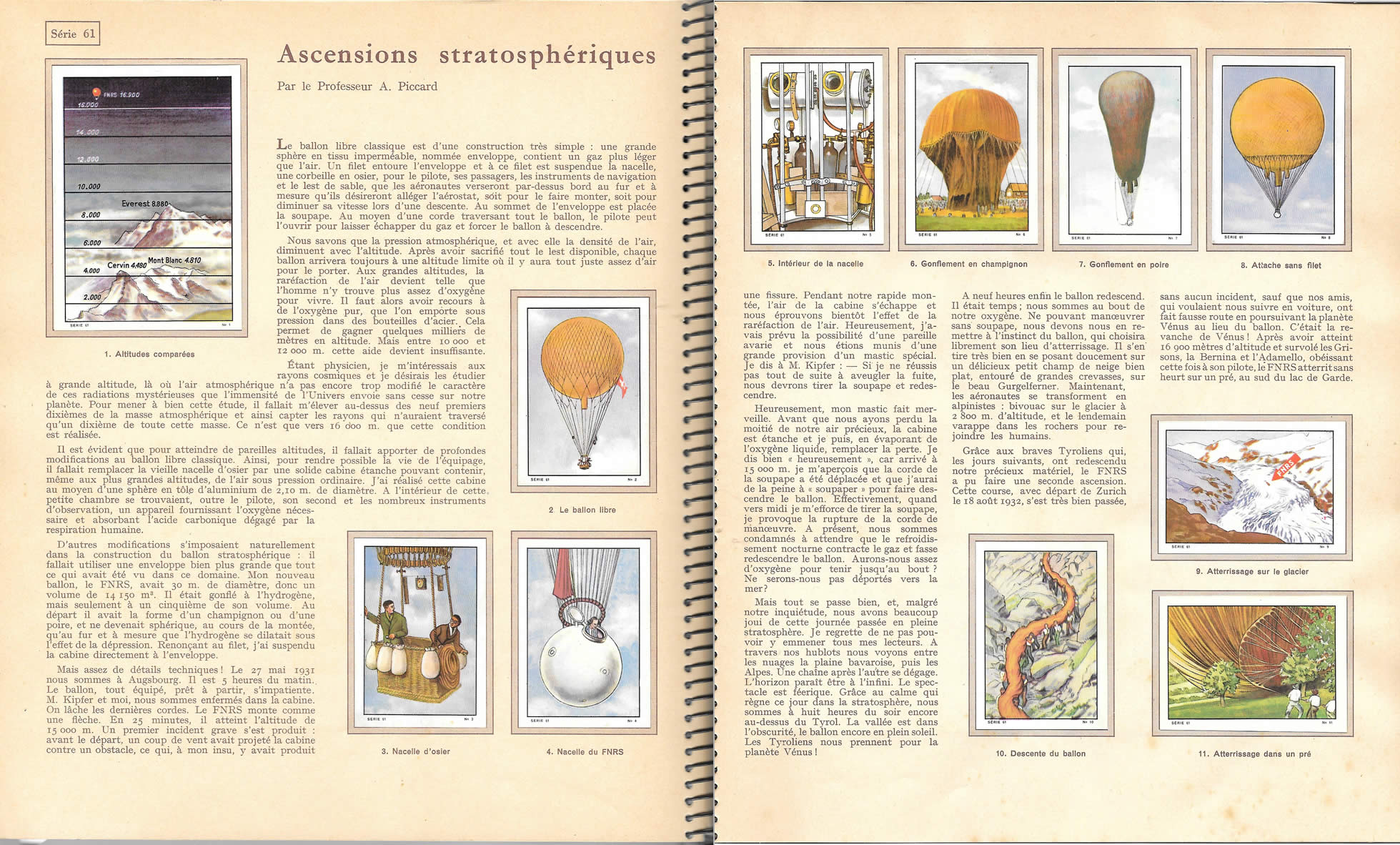 Ascensions stratosphériques, Prof. A. Piccard